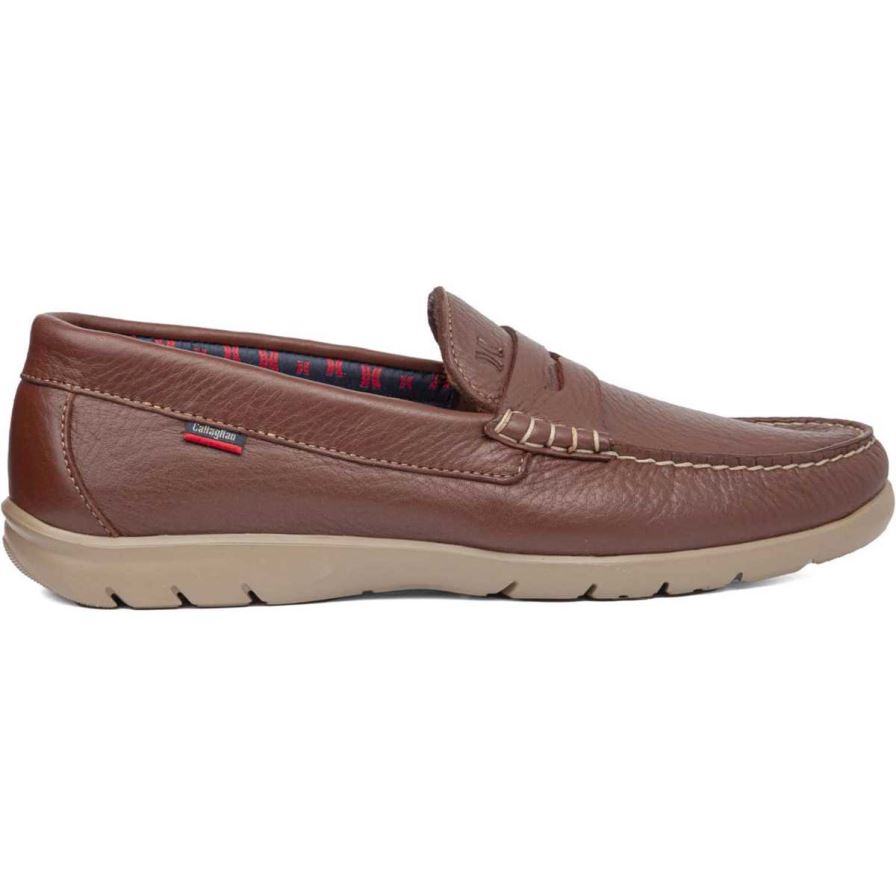 Loafers Callaghan 18004 Tenger Marron Homme | FWH-90251840