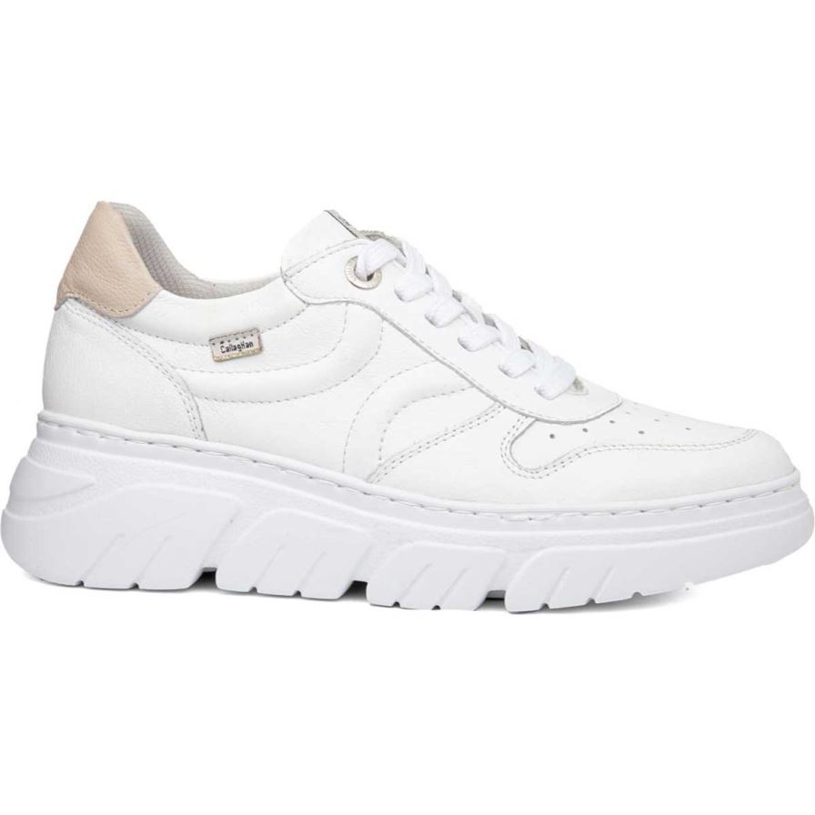 Chaussures Plateforme Callaghan 51806 Baccara Blanche Femme | VIQ-00612026