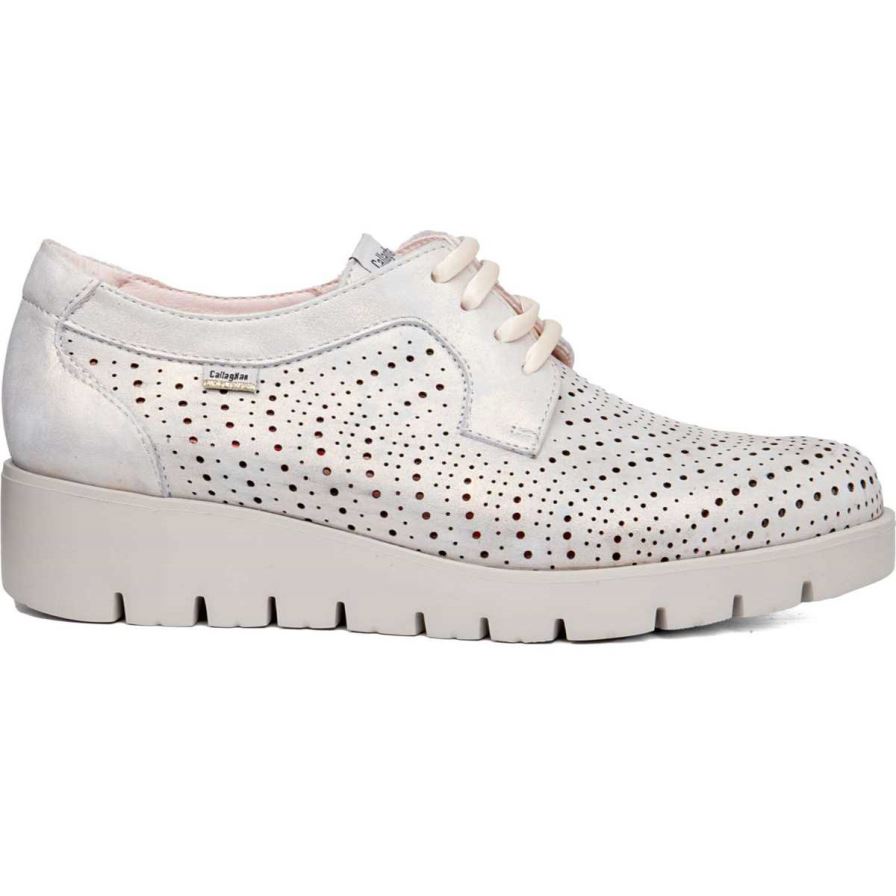 Chaussures Plateforme Callaghan 89891 Haman Blanche Femme | UZJ-94799370