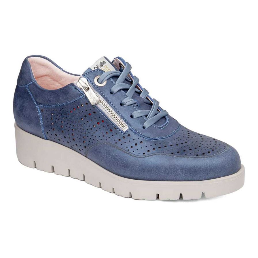 Chaussures Plateforme Callaghan 89894 Haman Bleu Marine Femme | YUC-31207371