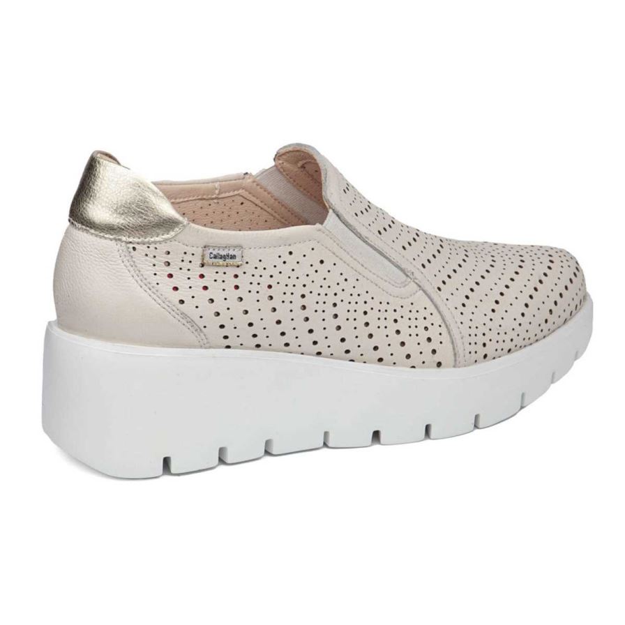 Chaussures Plateforme Callaghan 32103 Amal Blanche Femme | UEX-15991706