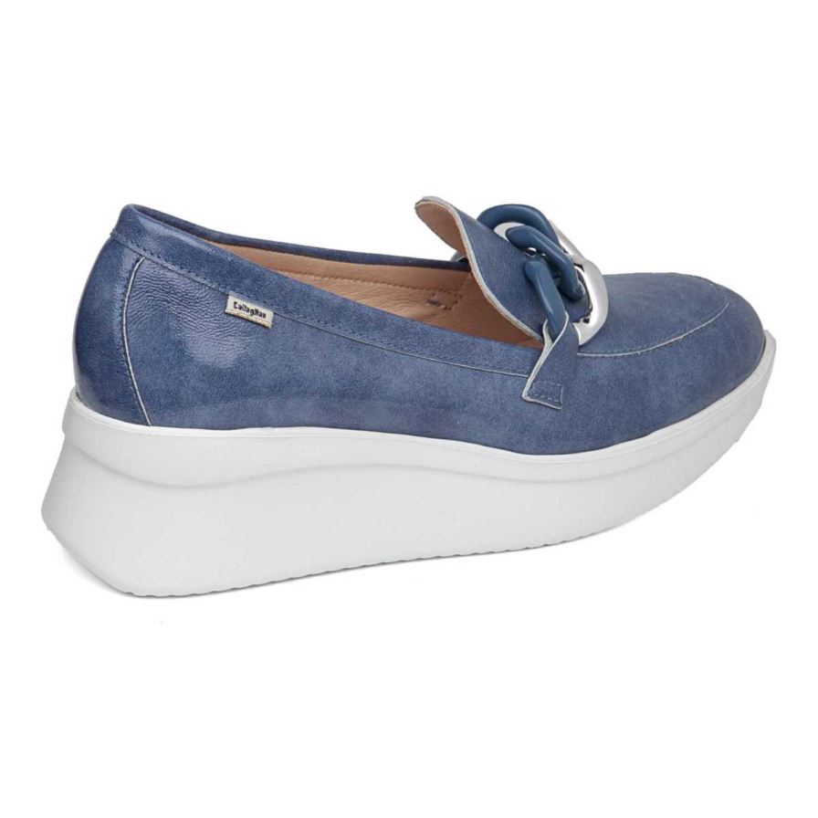 Chaussures Plateforme Callaghan 30019 Hanna Bleu Marine Femme | WUD-87291537