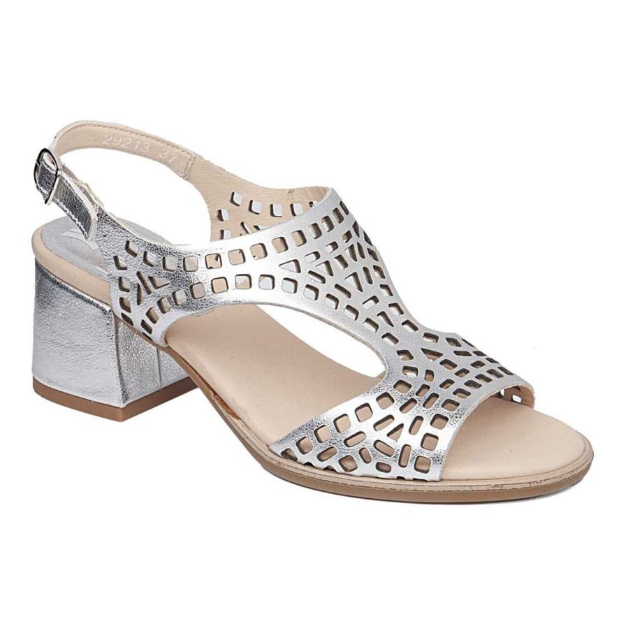 Sandales à Talons Callaghan 29213 Kibow Argent Femme | KWR-05460777