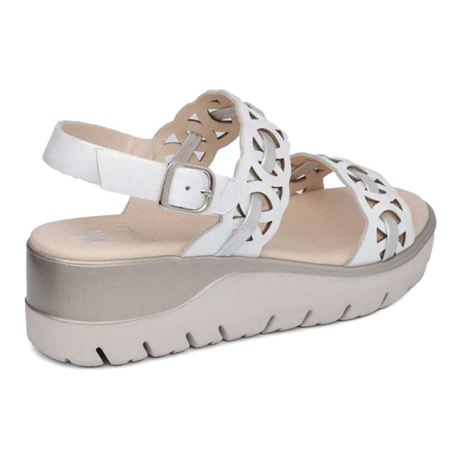 Sandales Compensées Callaghan 26517 Uwanja Blanche Femme | MYM-32501375