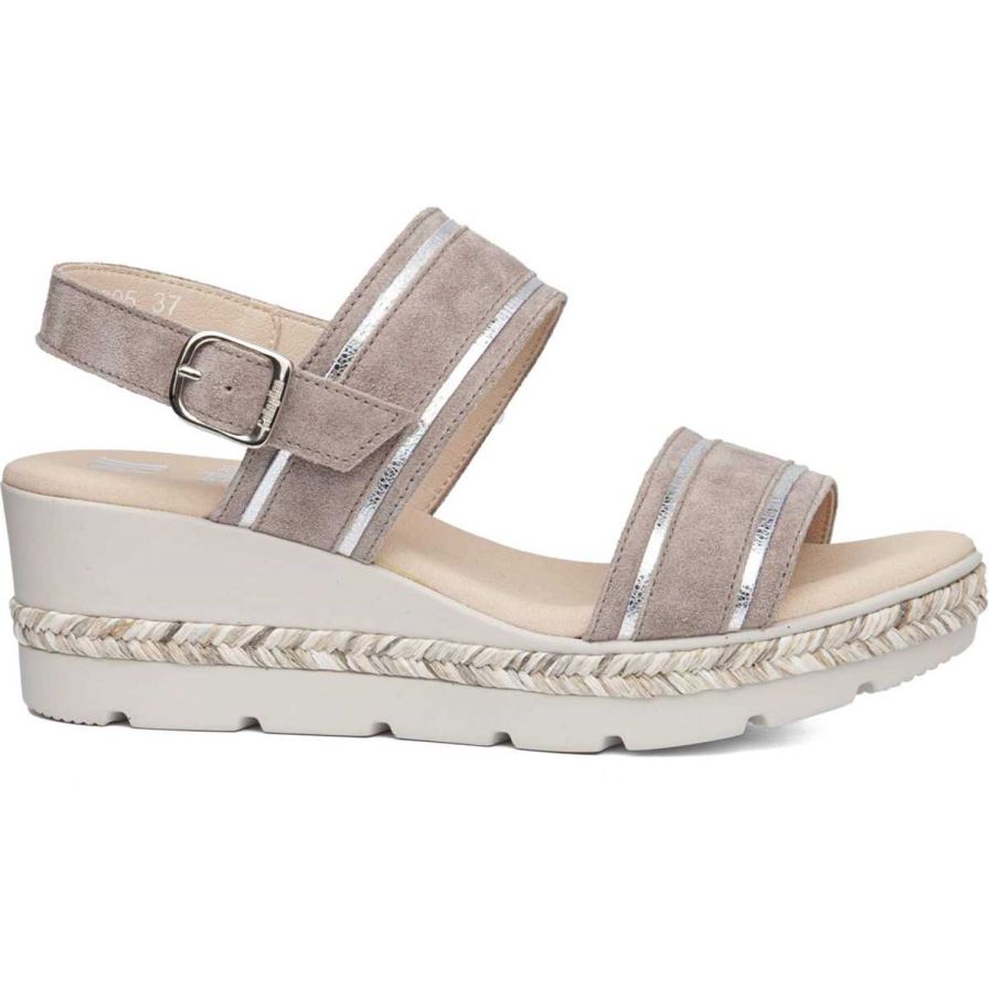 Sandales Compensées Callaghan 29805 Mara Beige Femme | ERJ-88474496