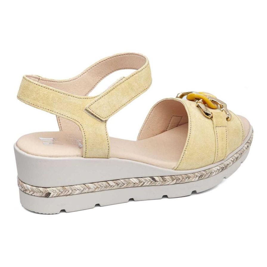 Sandales Compensées Callaghan 29807 Mara Jaune Femme | ZXD-24062634