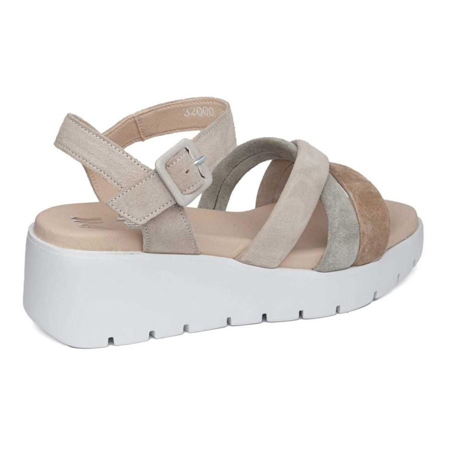 Sandales Compensées Callaghan 32000 Bera Beige Femme | MSF-86982783