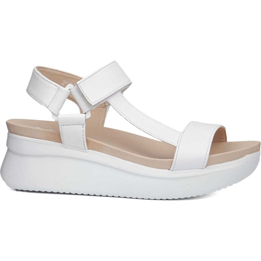 Sandales Compensées Callaghan 29908 Llana Blanche Femme | SYD-30091646