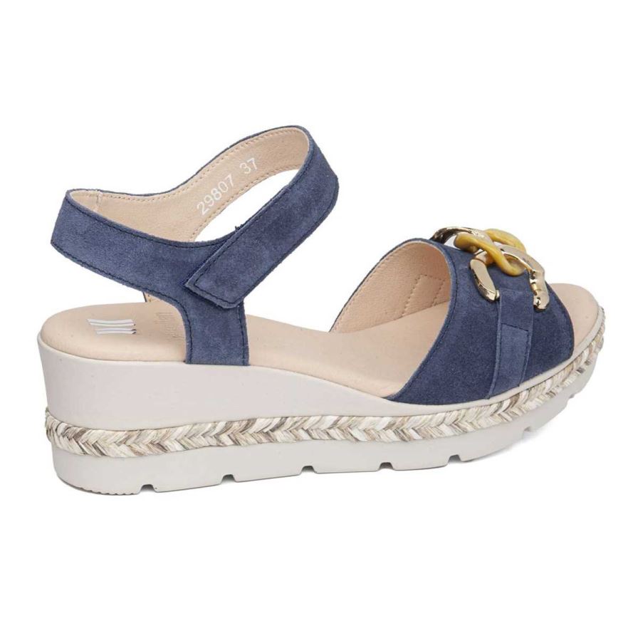 Sandales Compensées Callaghan 29807 Mara Bleu Marine Femme | MEB-57627478