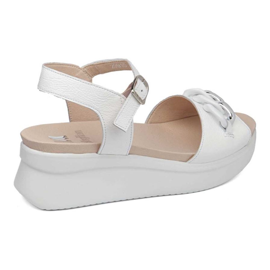 Sandales Compensées Callaghan 29910 Llana Blanche Femme | ALR-41578929