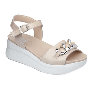 Sandales Compensées Callaghan 29910 Llana Beige Femme | ZTK-91703404